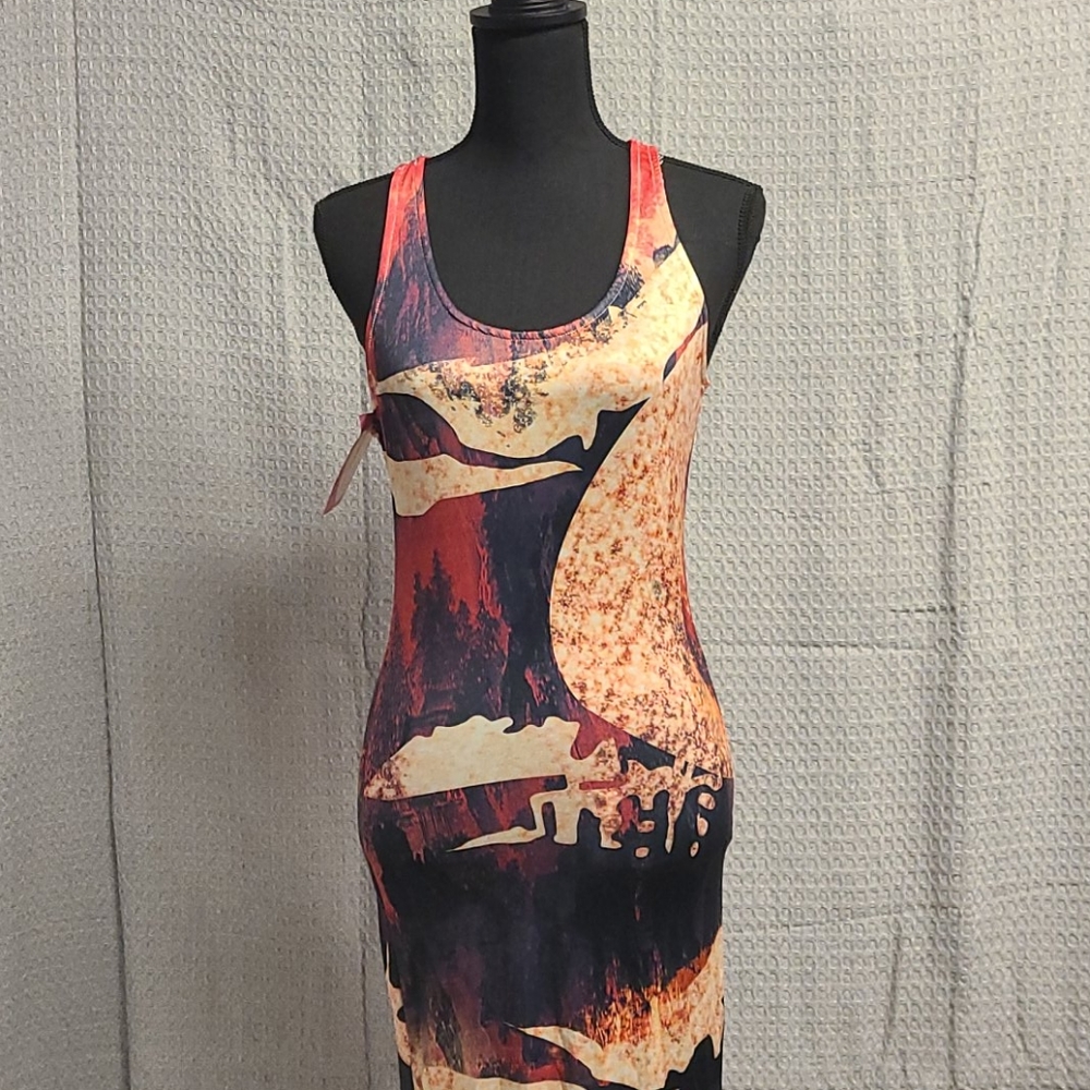 Great Glam Abstract Print Cover Up